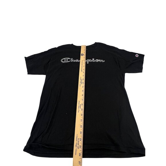 Champion Short Sleeve Logo T-Shirt Black Authentic Athleticwear Size M Goth - Picture 6 of 9